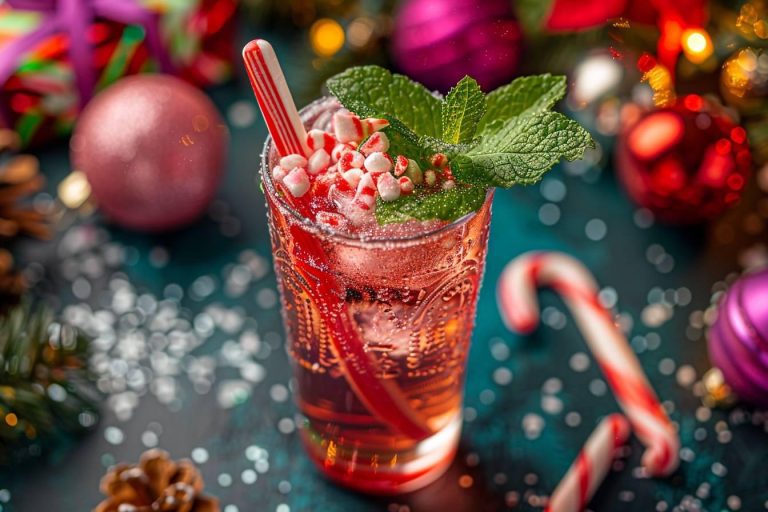 Cocktail bonbon candy cane spritzer : recette festive et rafraîchissante pour les fêtes