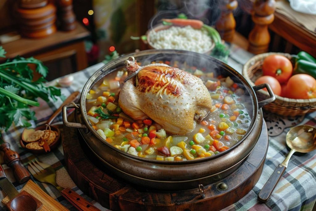 La recette authentique de poule au pot de grand-mère : un plat familial réconfortant et savoureux