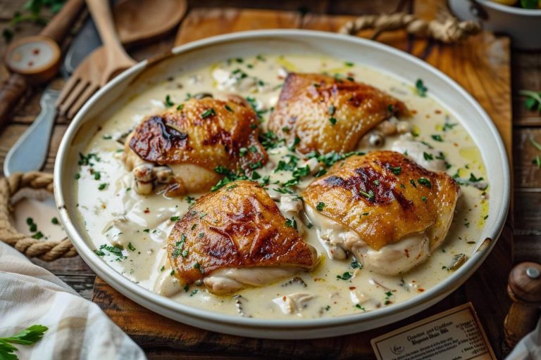 Recette authentique du poulet à la crème comme le faisait grand-mère : un délice traditionnel à redécouvrir