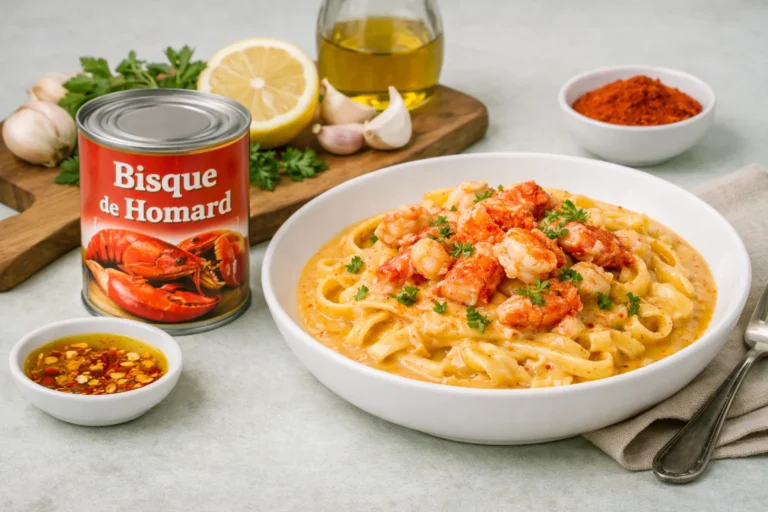 recettes avec bisque de homard en boîte